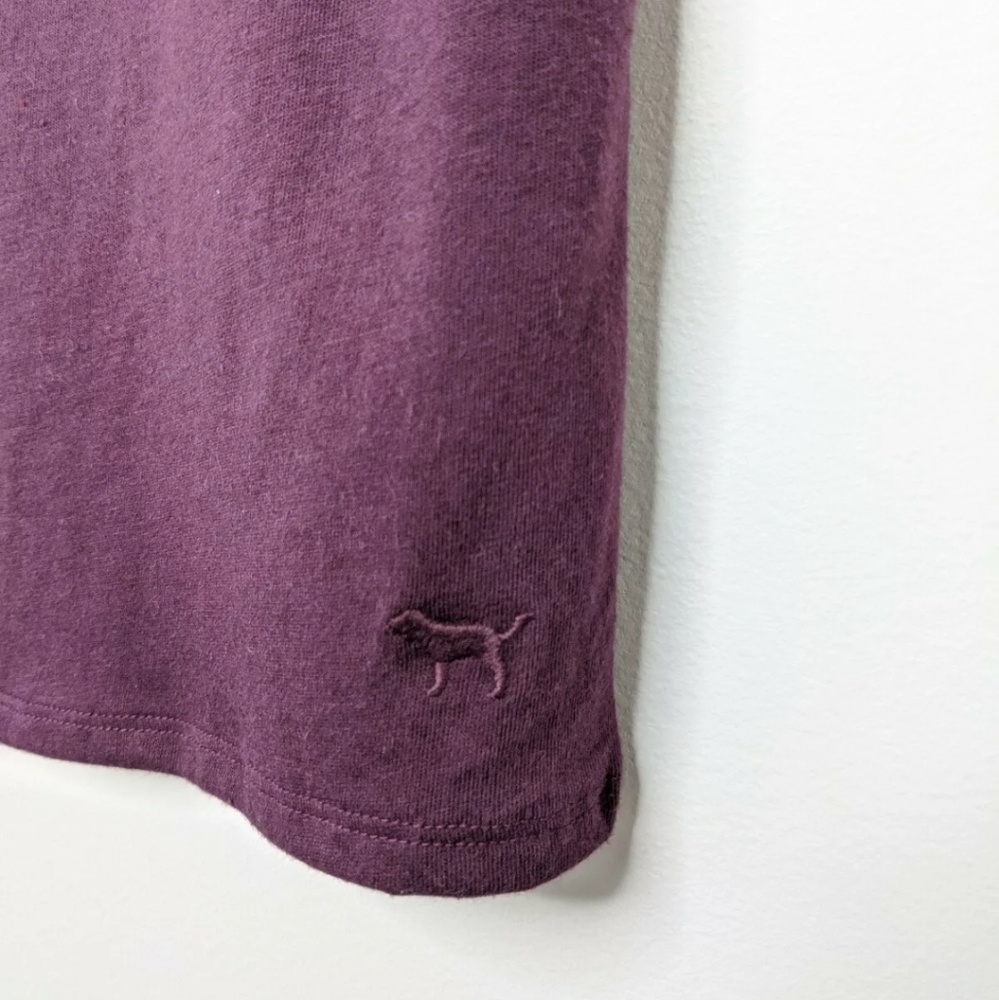 New Victoria's Secret Burgundy T-Shirt Small - Picture 5 of 8